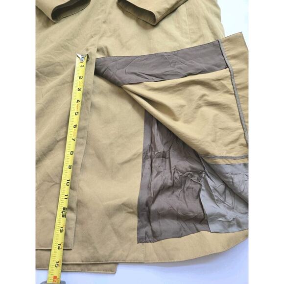 United Tokyo Brown Trench Coat Size 1 CLEAN EUC Pockets Niigata, Japan - Picture 9 of 13